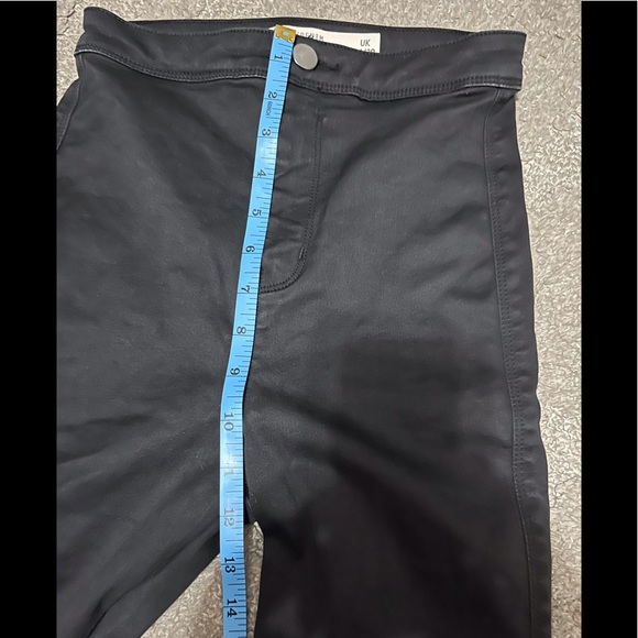 ASOS DESIGN Ridley high rise skinny jeans in clean black Used - Picture 7 of 8